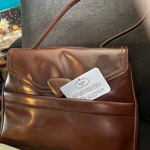 Prada Brown Leather Key & Card Holder